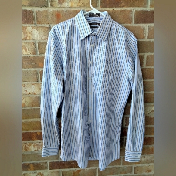 Nordstrom Mens Dress Shirt Trim Fit Wrinkle Free 16 1/2, 36/37 - Picture 3 of 5